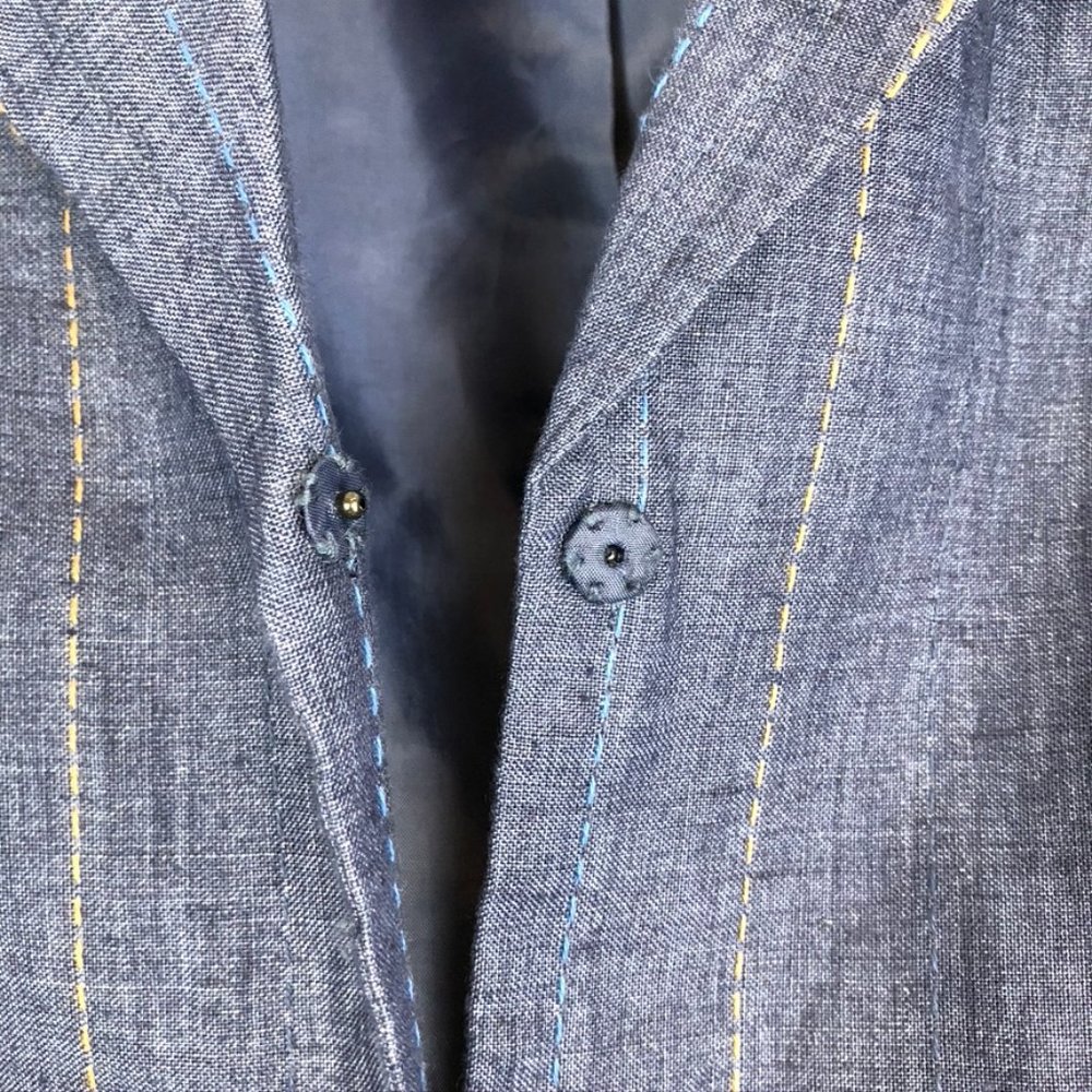 Kenar Casual Linen Jacket with Snap Closure - Picture 6 of 7